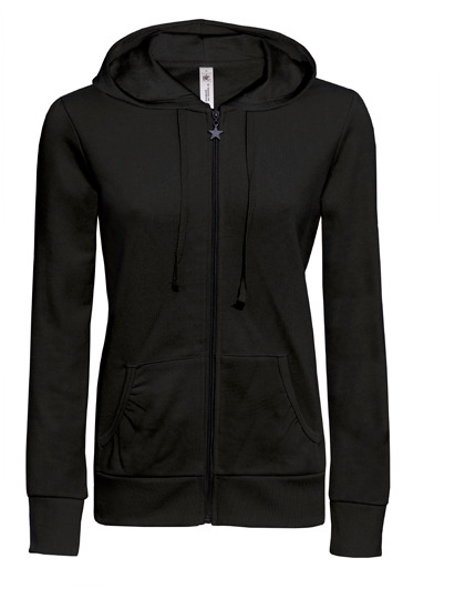 Basic Zip-Hoodie Woman - Black