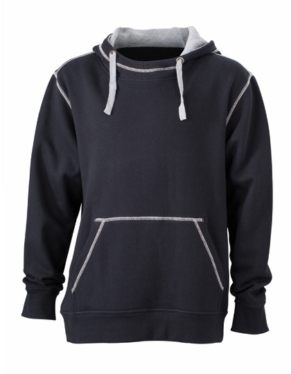 Premium Lifestyle Hoodie Man - Black-Heather Grey