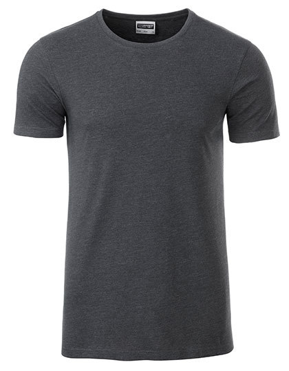 Basic T Organic 100% Bio-Baumwolle Man – Black Heather Basic T Organic 100% Bio-Baumwolle Man - Black Heather