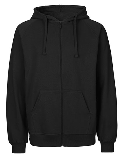 Zip-Hoodie Organic 100% Bio-Baumwolle Man - Black
