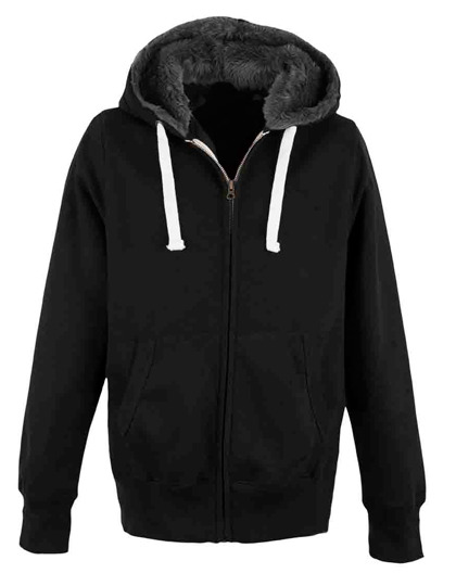 Premium Fur Lined Chunky Zoodie Man - Black