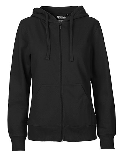 Zip-Hoodie Organic 100% Bio-Baumwolle Woman - Black