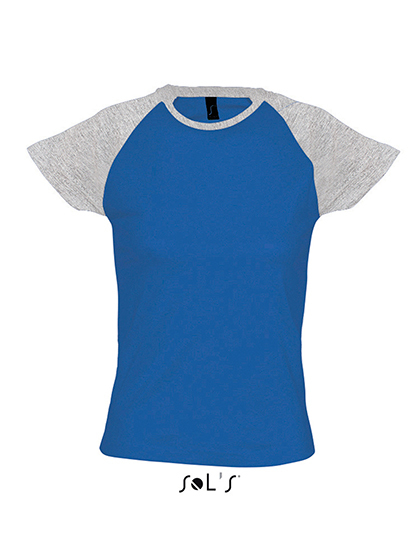 Premium T-Shirt Raglan Woman – Blue / Grey Premium T-Shirt Raglan Woman - Blue / Grey
