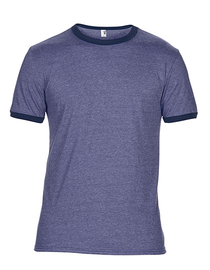 Premium Ringer T-Shirt Man – Heather Blue / Navy Premium Ringer T-Shirt Man - Heather Blue / Navy