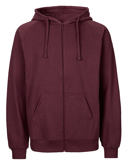 Zip-Hoodie Organic 100% Bio-Baumwolle Man - Bordeaux