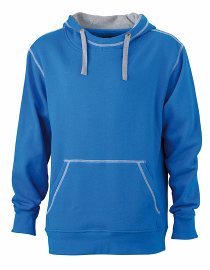 Premium Lifestyle Hoodie Man - Cobalt-Heather Grey
