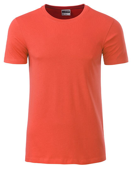 Basic T Organic 100% Bio-Baumwolle Man – Coral Basic T Organic 100% Bio-Baumwolle Man - Coral