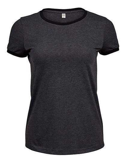 Premium T-Shirt Ringer Woman – Dark Grey Melange / Black Premium T-Shirt Ringer Woman - Dark Grey Melange / Black