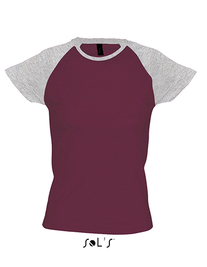 Premium T-Shirt Raglan Woman – Purple / Grey Premium T-Shirt Raglan Woman - Purple / Grey