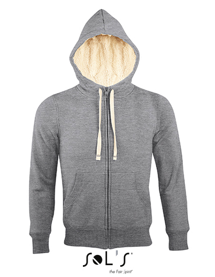 Premium Zipped Jacket Sherpa Woman - Grey Melange