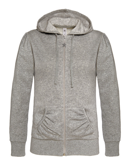 Basic Zip-Hoodie Woman - Heather Grey