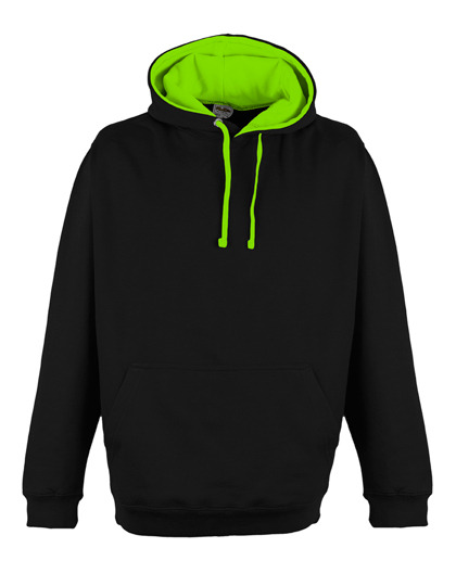 Premium Superbright Hoodie Woman - Jet Black - Electric Green