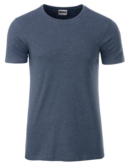 Basic T Organic 100% Bio-Baumwolle Man – Light Denim Melange Basic T Organic 100% Bio-Baumwolle Man - Light Denim Melange