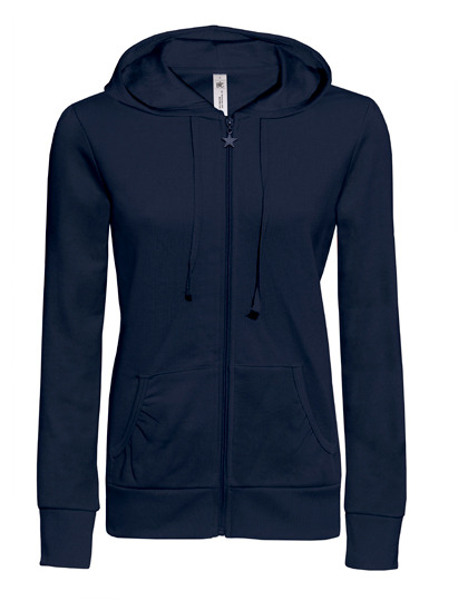 Basic Zip-Hoodie Woman - Navy