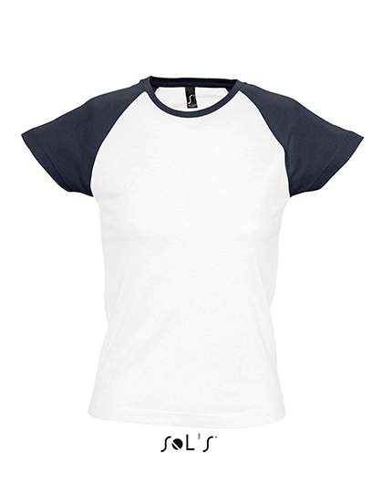 Premium T-Shirt Raglan Woman – White / Black Premium T-Shirt Raglan Woman - White / Black
