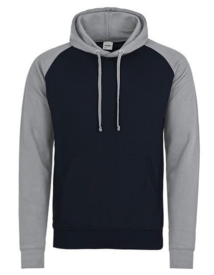 Premium Baseball Hoodie Man - Oxford Navy-Heather Grey