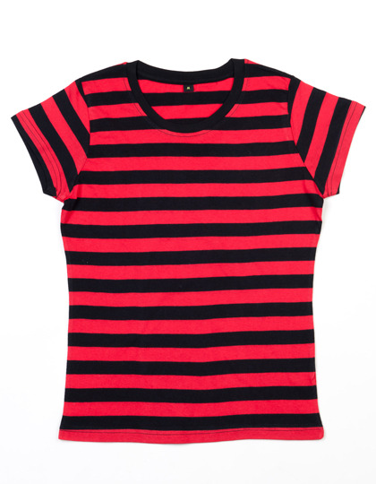 Premium T-Shirt Stripes Woman – Red / Black Premium T-Shirt Stripes Woman - Red / Black
