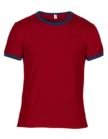 Premium Ringer T-Shirt Man – Indepence Red / Navy Premium Ringer T-Shirt Man - Indepence Red / Navy