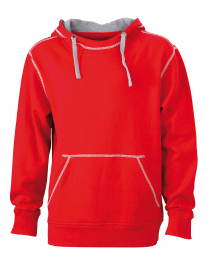 Premium Lifestyle Hoodie Man - Red-Heather Grey