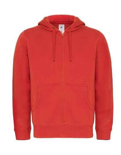 Basic Zip-Hoodie Man - Red
