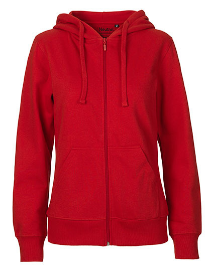Zip-Hoodie Organic 100% Bio-Baumwolle Woman - Red