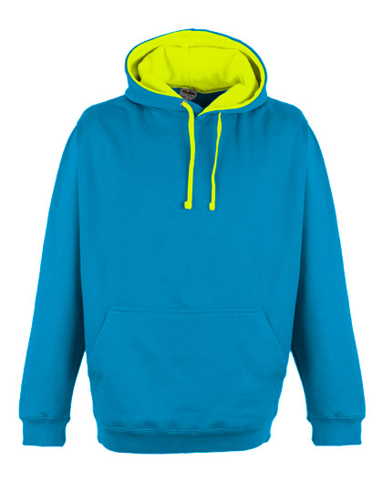 Premium Superbright Hoodie Woman - Sapphire Blue - Electric Yellow