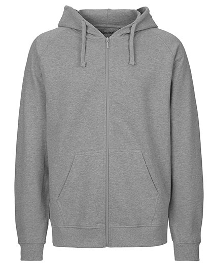 Zip-Hoodie Organic 100% Bio-Baumwolle Man - Sports Grey