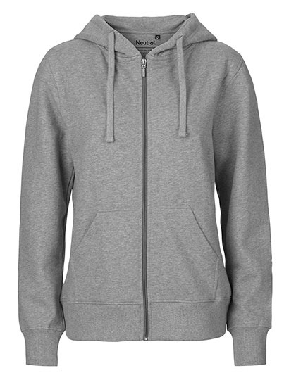 Zip-Hoodie Organic 100% Bio-Baumwolle Woman - Sports Grey