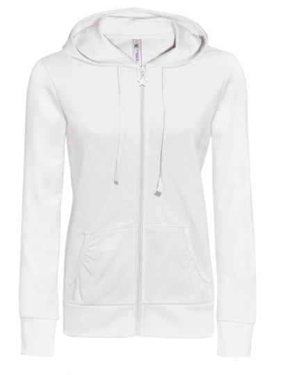 Basic Zip-Hoodie Woman - White