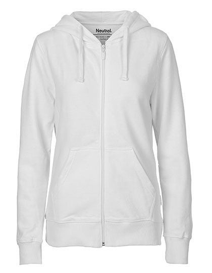 Zip-Hoodie Organic 100% Bio-Baumwolle Woman - White