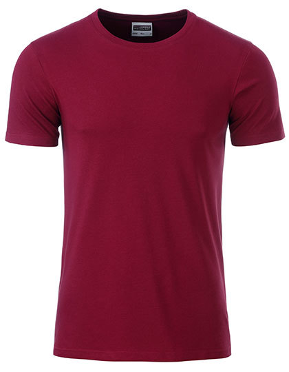 Basic T Organic 100% Bio-Baumwolle Man – Wine Basic T Organic 100% Bio-Baumwolle Man - Wine